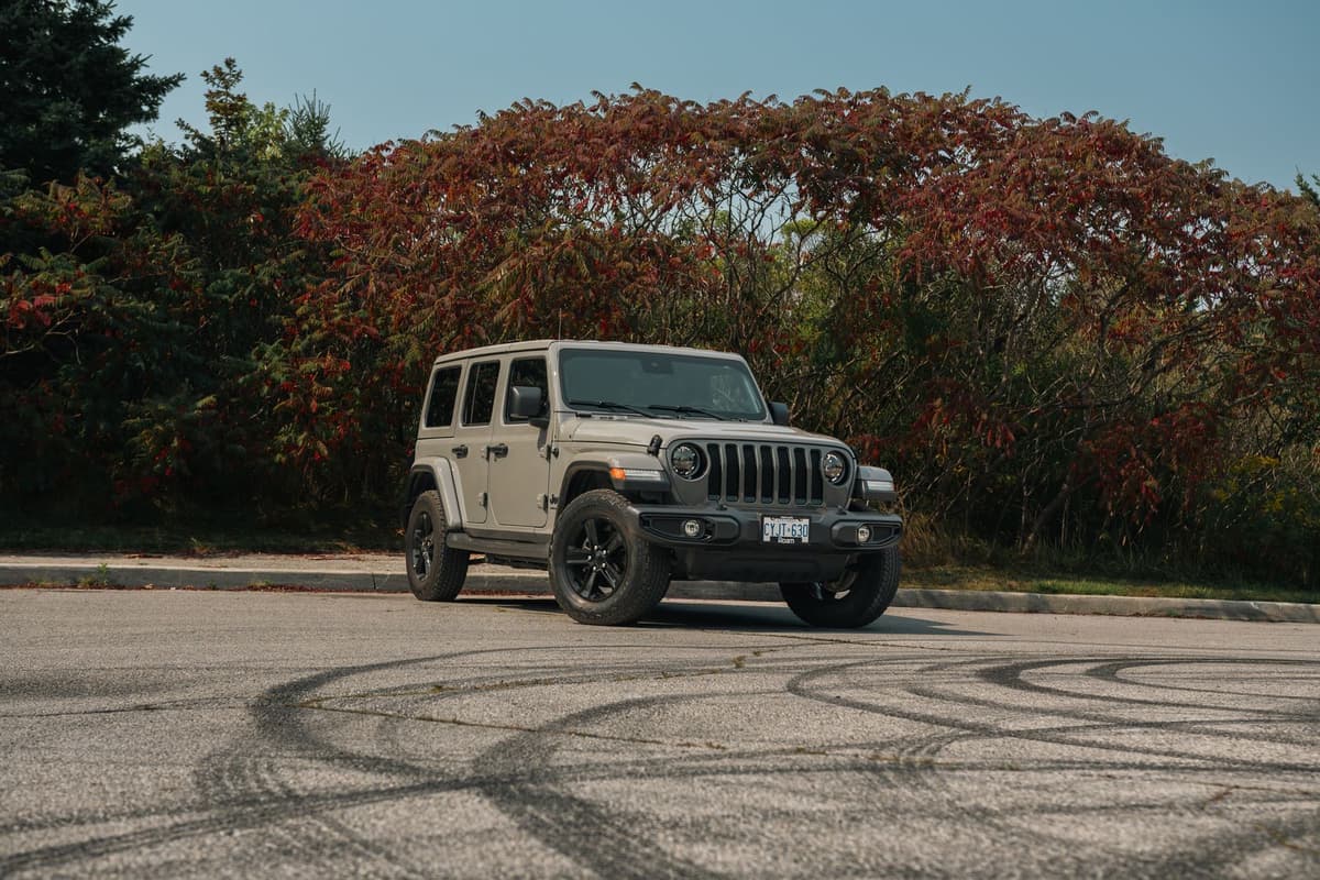 Jeep on location for production